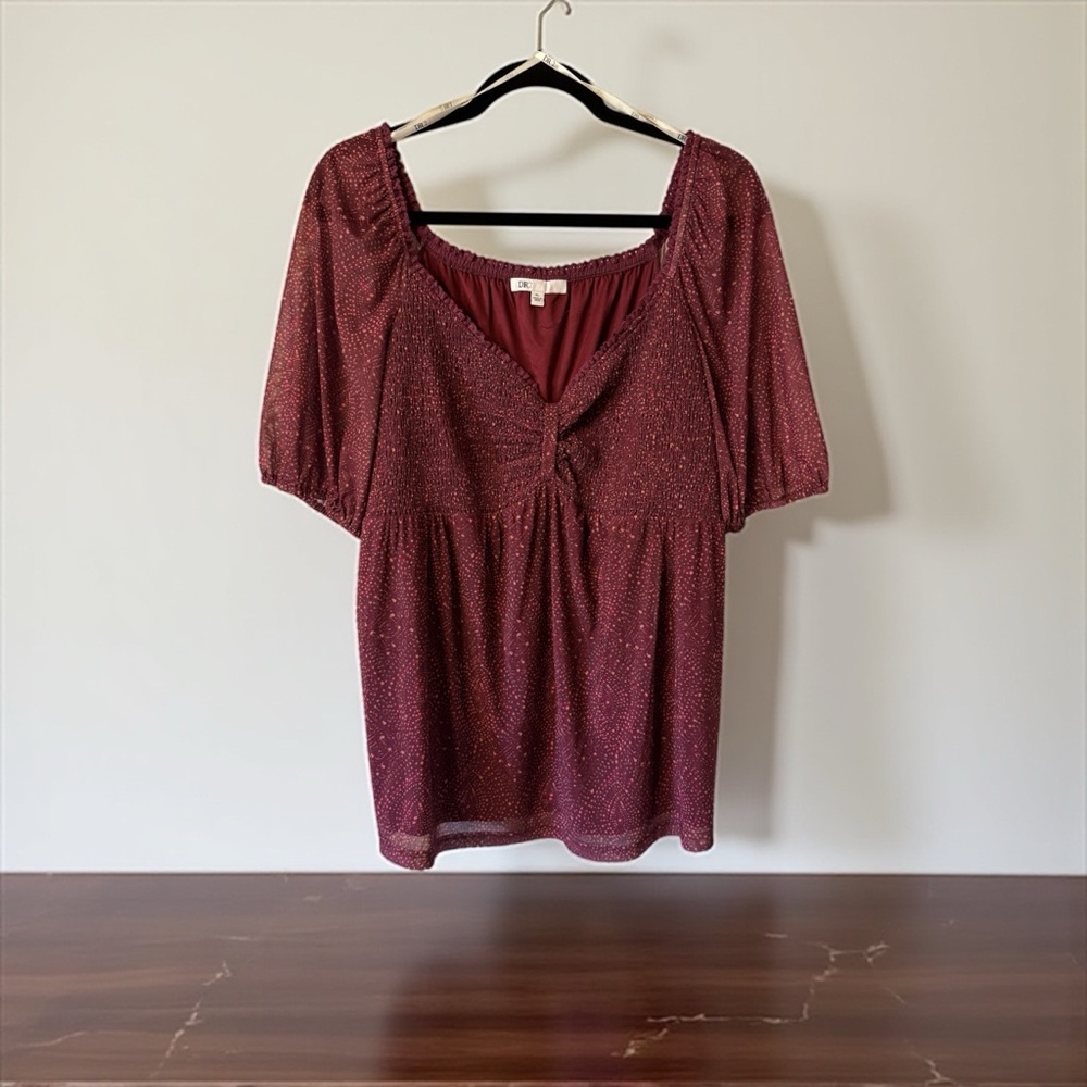DR2 Burgundy Blouse XL